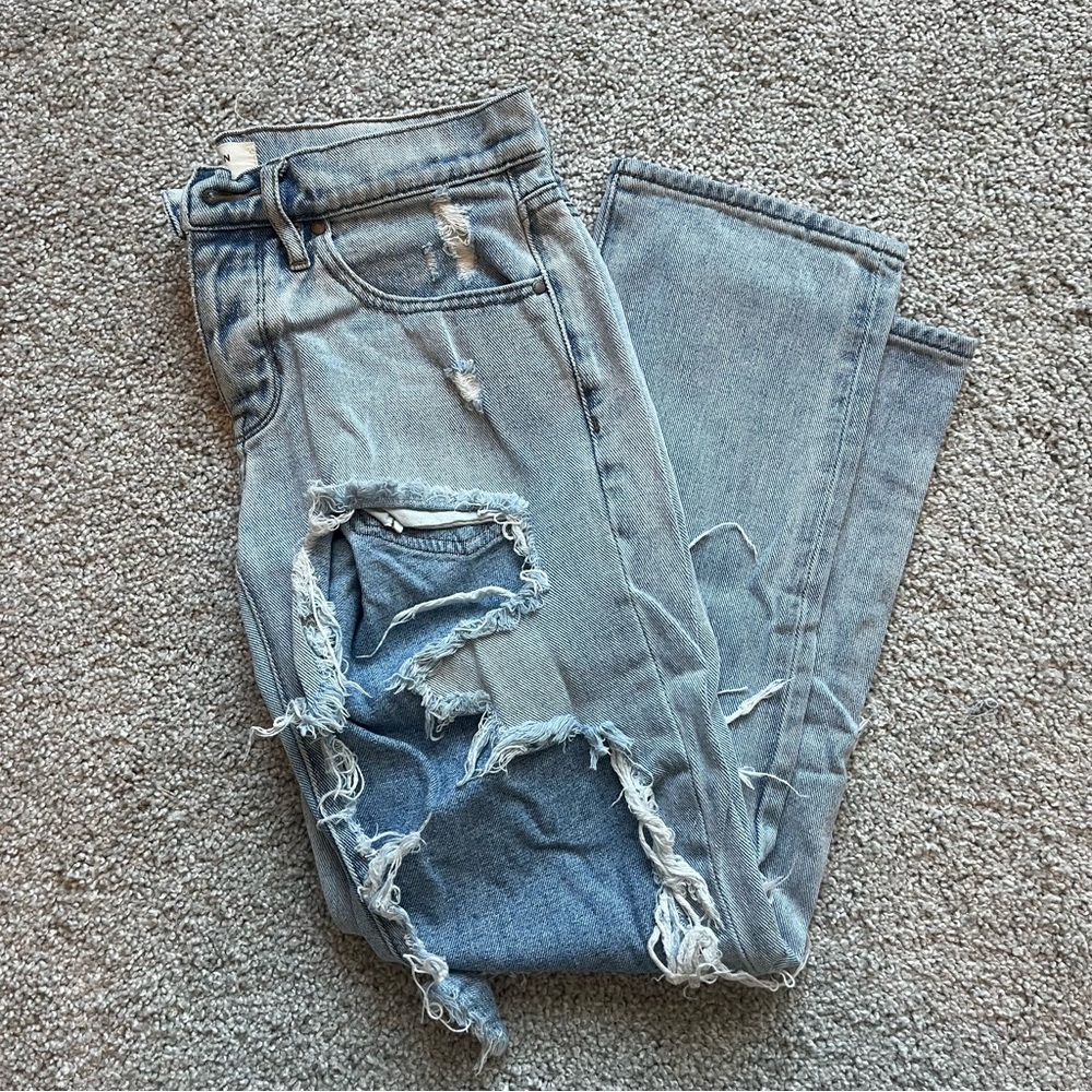 Distressed Light Blue Women's Jeans